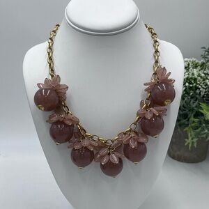 J.Crew Blossom‎ Bauble Statement
Cluster Dark Mauve Neutral Necklace
- NWT